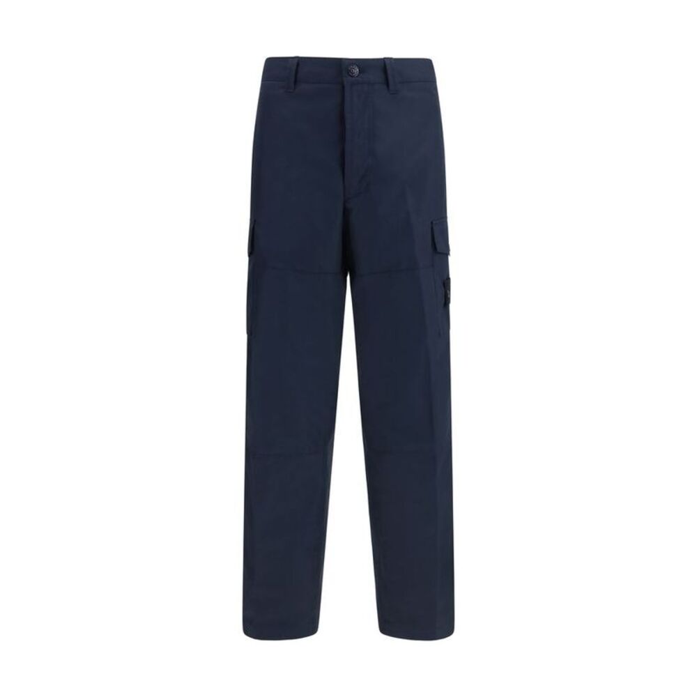 Stone Island Blue Cotton Cargo Men's Pants